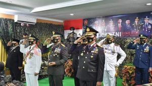 HUT Ke-75 TNI, Forkopimda Sulteng Ikuti Upacara Secara Virtual
