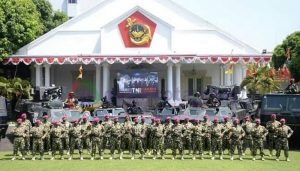 Marinir Gelar Upacara Peringatan HUT Ke 75 TNI Secara Virtual