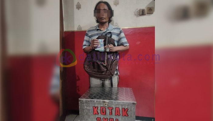 Tersangka yang berhasil diamankan Polsek Kenjeran