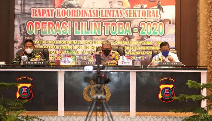 Kapolda Sumut Pimpin Rapat Lintas Sektoral Ops Lilin Toba 2021