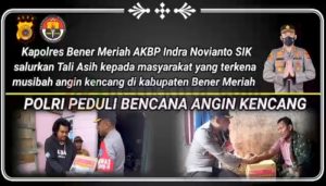 Kapolres Bener Meriah Salurkan Bantuan Sosial Secara Simbolis Kepada Korban Angin Kencang