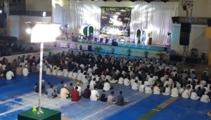 Kapolsek Karang Baru Pimpin Apel PAM Tabligh Akbar di GOR Aceh Tamiang