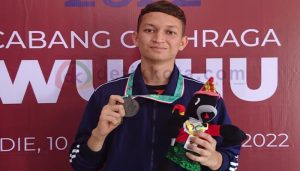 Bripda T. Aulia Aqbar, Raih Medali Perunggu Cabang Wushu di PORA Pidie