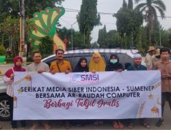 SMSI Sumenep Bersama Ar-Raudlah Computers Berbagi Takjil, Wahyu: Untuk Meraih Keberkahan dengan Bersedekah