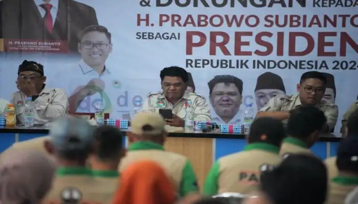 Ketua PAPERA, Don Muzakir dalam Konferensi Pers dan Dukungan kepada Prabowo Subianto sebagai Calon Presiden di Pilpres 2024.