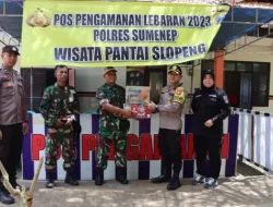 Kapolres Sumenep Serahkan Bingkisan Saat Cek Pos Pantau di Salopeng