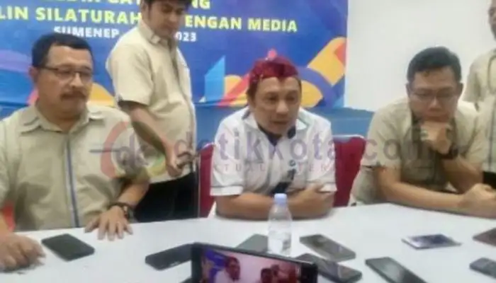 Direktur PT. Garam (Persero), Arif Hendra saat acara Media Gathering denga para wartawan.