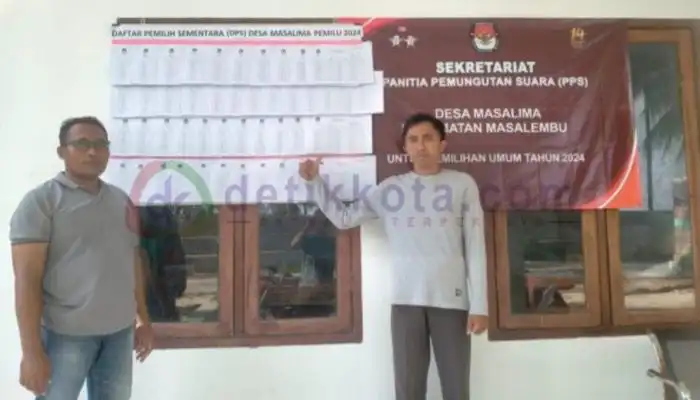 Pengumuman DPSHP Pemilu 2024 di Sekretariat PPS Desa Masalima, Kacamatan Masalembu, Kabupaten Sumenep.