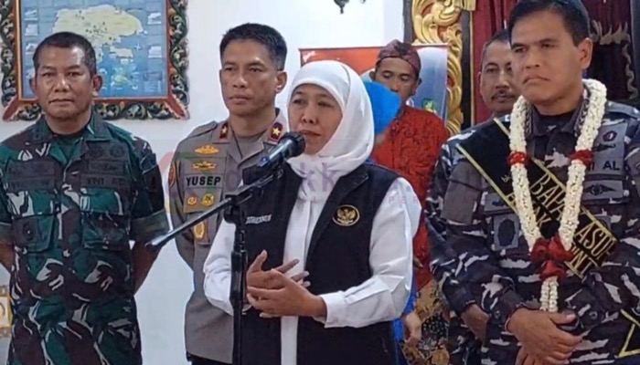 Sambutan Gubernur Jawa Timur, Khafifah Indah Parawansa pada acara Program Keluarga Keren Bebas Stunting di Pendepo Agung Sumenep.
