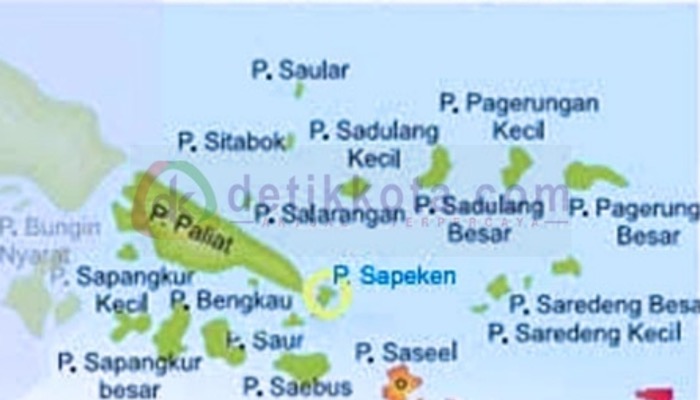 Peta Kepulauan Sapeken, Kabupaten Sumenep.