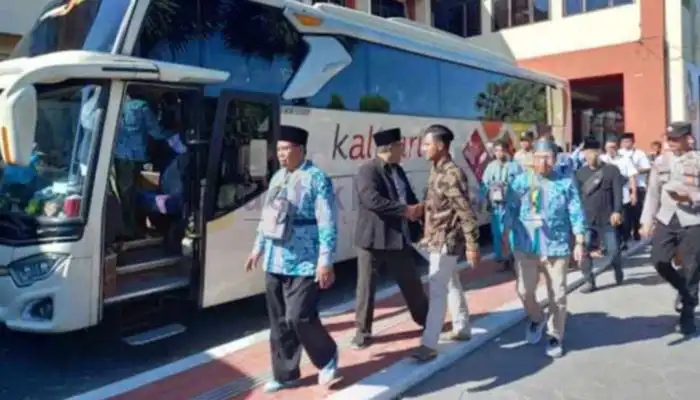 Pemberangkatan jemaah haji asal Kabupaten Sumenep beberapa waktu lalu.