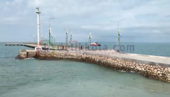 Dermaga Pelabuhan Dungkek, Desa/Kecamatan Dungkek, Kabupaten Sumenep usai diresmikan Gubernur Jawa Timur, Khafifah Indar Parawansa.