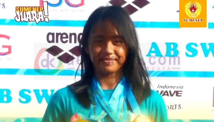 Atlet Persatuan Renang Seluruh Indonesia (PRSI) Kabupaten Sumenep, Ajeng Ayu Syarifah.