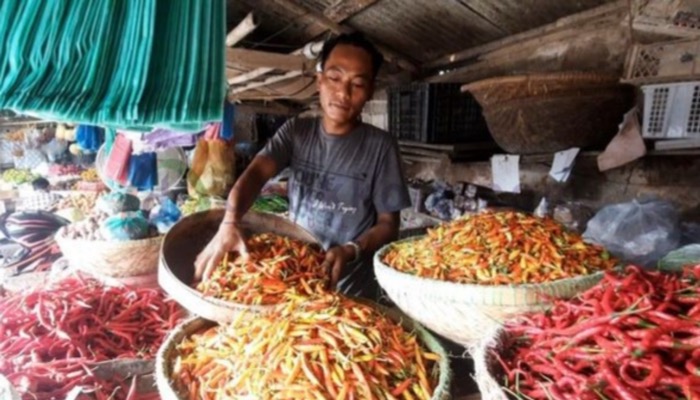 Salah seorang pedagang di Pasar Anom Baru Sumenep