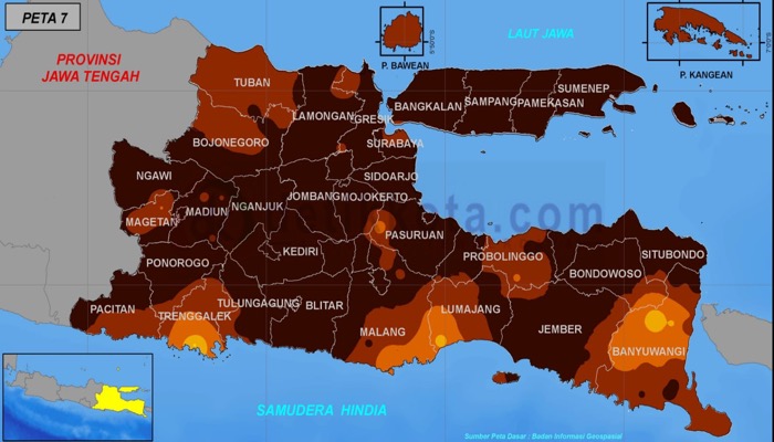 Peta Jawa Timur (BMKG).
