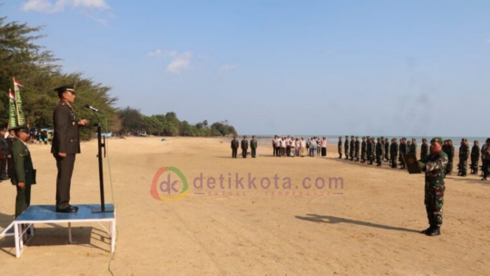 Upacara Peringatan Hari Kesaktian Pancasila di Pantai Badur, Kecamatan Batu Putih, Kab. Sumenep.