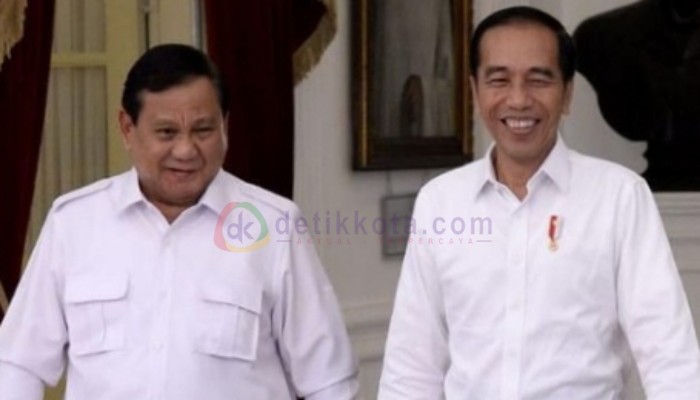 Presiden Joko Widodo bersama Menhan Prabowo Subianto.