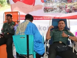 Puluhan Prajurit Kodim Sumenep Lakukan Donor Darah
