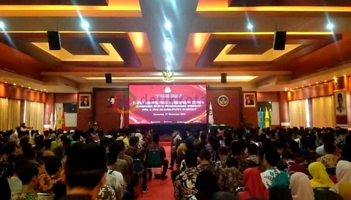 Kegiatan Bimtek untuk PPS dan Sekretsriat PPS di Aula UNIBA Madura.