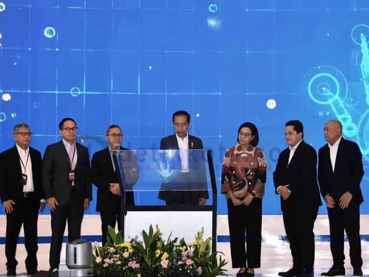 Presiden Joko Widodo (Jokowi) saat menghadiri pembukaan BRI Microfinance Outlook 2024 di Menara BRILiaN