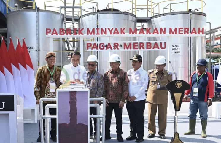 Peresmian Pabrik Percontohan Minyak Makan Merah Pagar Merbau Oleh Presiden Jokowi