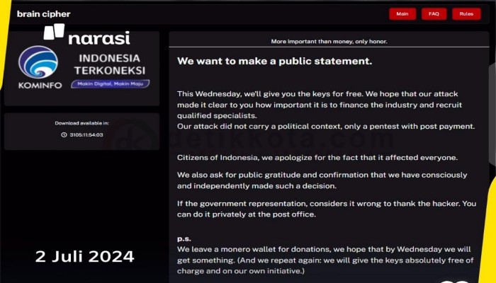 Sumber Foto Hasil Screenshot Instagram narasinewsroom Selasa (02/07/2024)