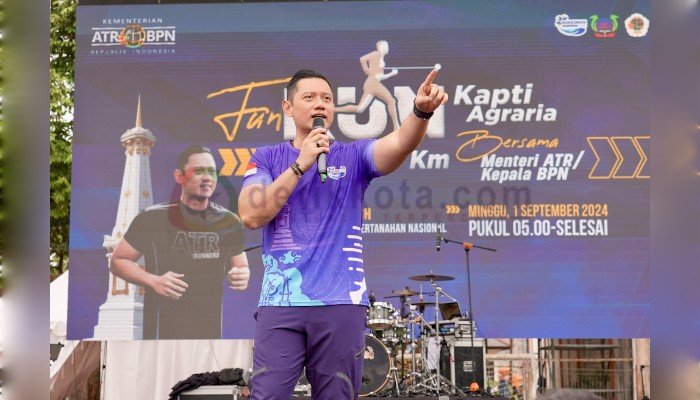 Menteri AHY saat hadiri Fun Run KAPTI-Agraria