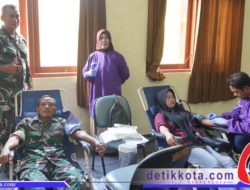 Puluhan Anggota Kodim 0827/Sumenep Ikut Donor Darah di STKIP PGRI