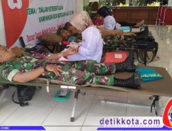 Babinsa Sawit Turut Mendukung Kegiatan Donor Darah Anggota Difabel