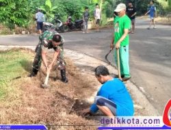 Koramil Nogosari Karya Bakti Bersama Warga Desa Pojok Wujudkan Lingkungan Sehat
