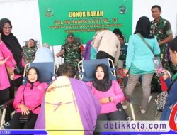 Peringati HUT Ke-79 Persit KCK, Kodim Sumenep Gelar Donor Darah dan Bazar Murah