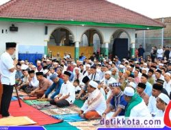 Meski Didalam Lapas, Ratusan Warga Binaan Lapas Banyuwangi Tetap Khusyu Laksanakan Sholat Ied