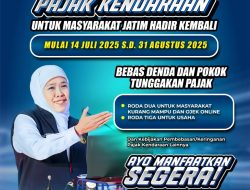 Program Pemutihan Pajak Kendaraan di Jawa Timur Kembali Digelar Mulai 14 Juli 2025