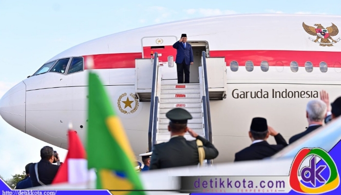 Presiden Republik Indonesia, Prabowo Subianto, mengakhiri kunjungan kenegaraannya di Brasil dan bertolak meninggalkan Brasilia pada Rabu, 9 Juli 2025. Foto: BPMI Setpres/Muchlis Jr