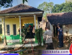 Babinsa Rubaru Amankan Lokasi Kebakaran Rumah Warga di Desa Matanair