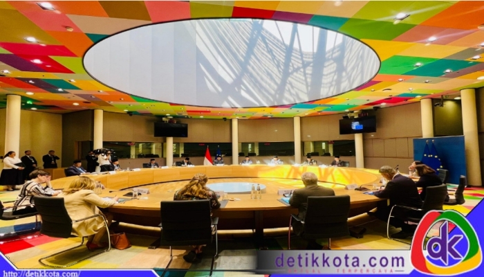 Presiden Republik Indonesia, Prabowo Subianto, melakukan pertemuan bilateral dengan Presiden Dewan Eropa, António Costa, pada Minggu, 13 Juli 2025, di Gedung Europa, Brussel, Belgia. Foto: BPMI Setpres/Laily Rachev