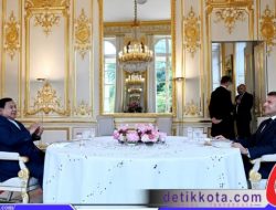 Presiden Prabowo Hadiri Jamuan Santap Malam Privat Bersama Presiden Macron di Istana Élysée