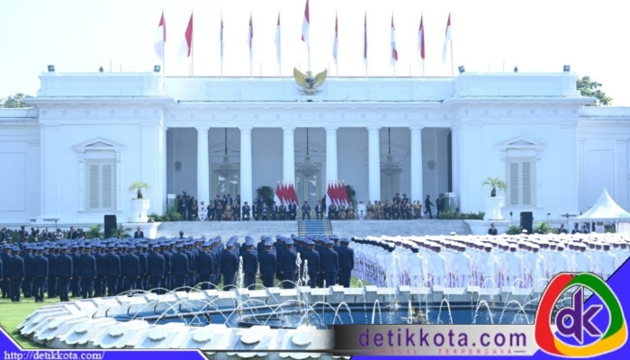 Upacara Prasetya Perwira TNI-Polri 2025 di Istana Merdeka, Jakarta.