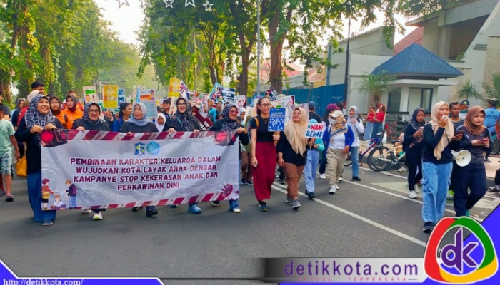 Pemkot Surabaya Kampanyekan Stop Perkawinan dan Kekerasan Anak saat CFD.