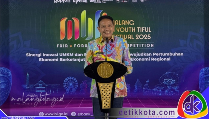 Wali Kota Malang Wahyu Hidayat saat memberikan sambutan.