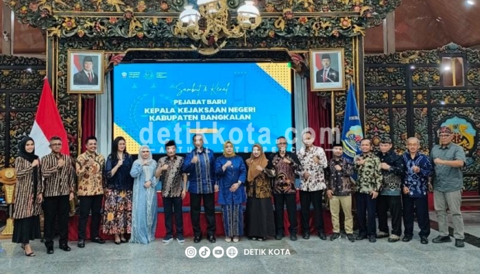 Penyambutan Kepala Kejaksaan Negeri (Kajari) Bangkalan yang baru, Noer Adi, S.H., M.H., pada Senin malam (4/8/2025). 