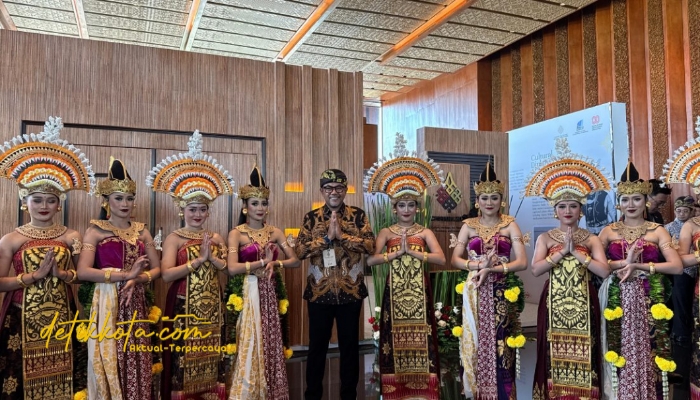 Bupati Probolinggo Gus dr. Mohammad Haris saat menghadiri forum internasional CHANDI 2025 di Bali Beach Sanur, Bali.