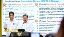 Menteri Koordinator Bidang Perekonomian Airlangga Hartarto memberikan keterangannya kepada awak media, di Istana Kepresidenan, Jakarta, pada Senin, 15 September 2025. Foto: BPMI Setpres