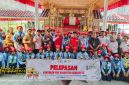 Bupati Bangkalan Lukman Hakim melepas kontingen Jumbara PMR X di Pendopo Agung Bangkalan, Selasa (16/9/2025).