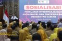 Wali Kota Surabaya Eri Cahyadi saat memberikan sambutan dalam sosialisasi antikorupsi bersama KPK di Graha Sawunggaling.