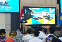 Wakil Bupati Bangkalan Moh. Fauzan Ja’far saat menghadiri Stadium General Pascasarjana Universitas Trunojoyo Madura.