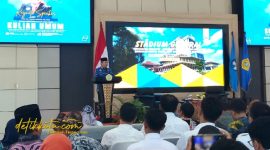 Wakil Bupati Bangkalan Moh. Fauzan Ja’far saat menghadiri Stadium General Pascasarjana Universitas Trunojoyo Madura.