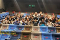 Para atlet putri diberi kesempatan nonton film gratis di Bioskop CGV STS Purwakarta, berkat dukungan manajemen STS yang diwakili Taufik Hidayat.