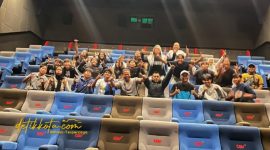 Para atlet putri diberi kesempatan nonton film gratis di Bioskop CGV STS Purwakarta, berkat dukungan manajemen STS yang diwakili Taufik Hidayat.