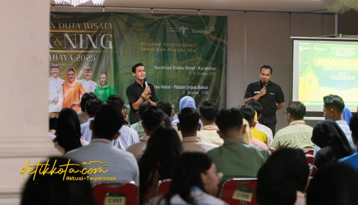 Sejumlah peserta mengikuti rangkaian awal Pemilihan Cak dan Ning Surabaya 2025 yang digelar Disbudporapar bersama Paguyuban Cak dan Ning Surabaya.